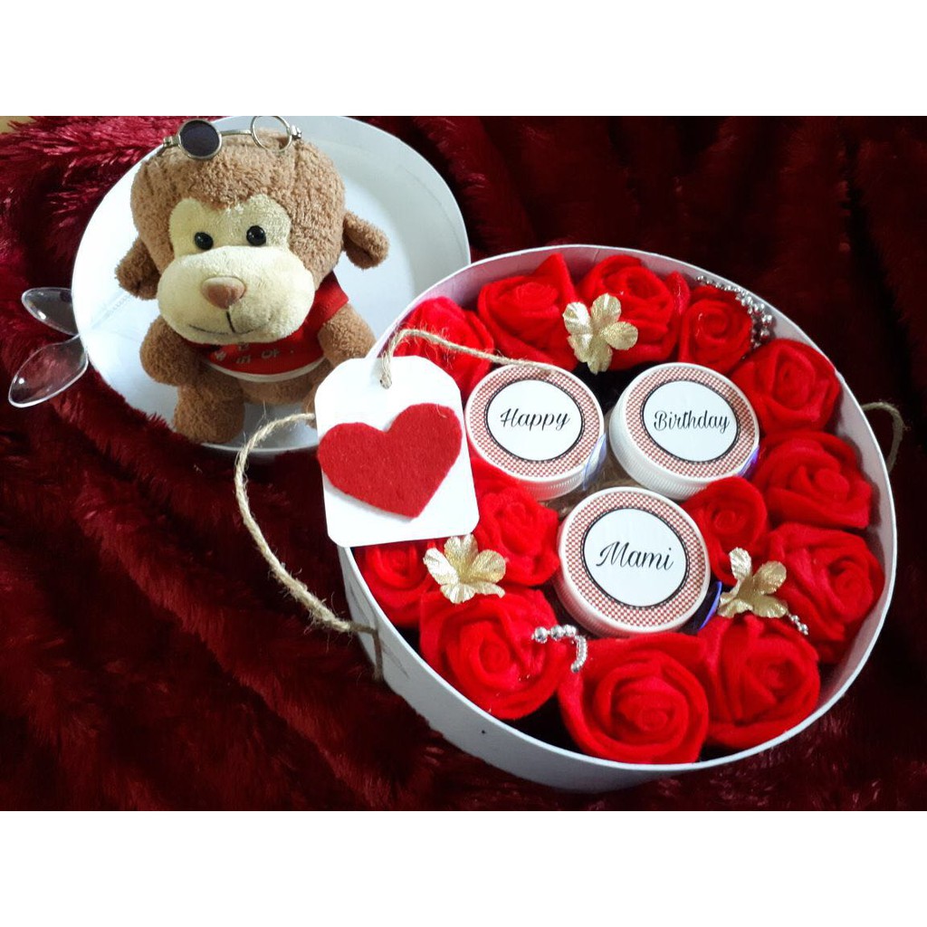 

Gift box flower bucket Cheesecake In Jar