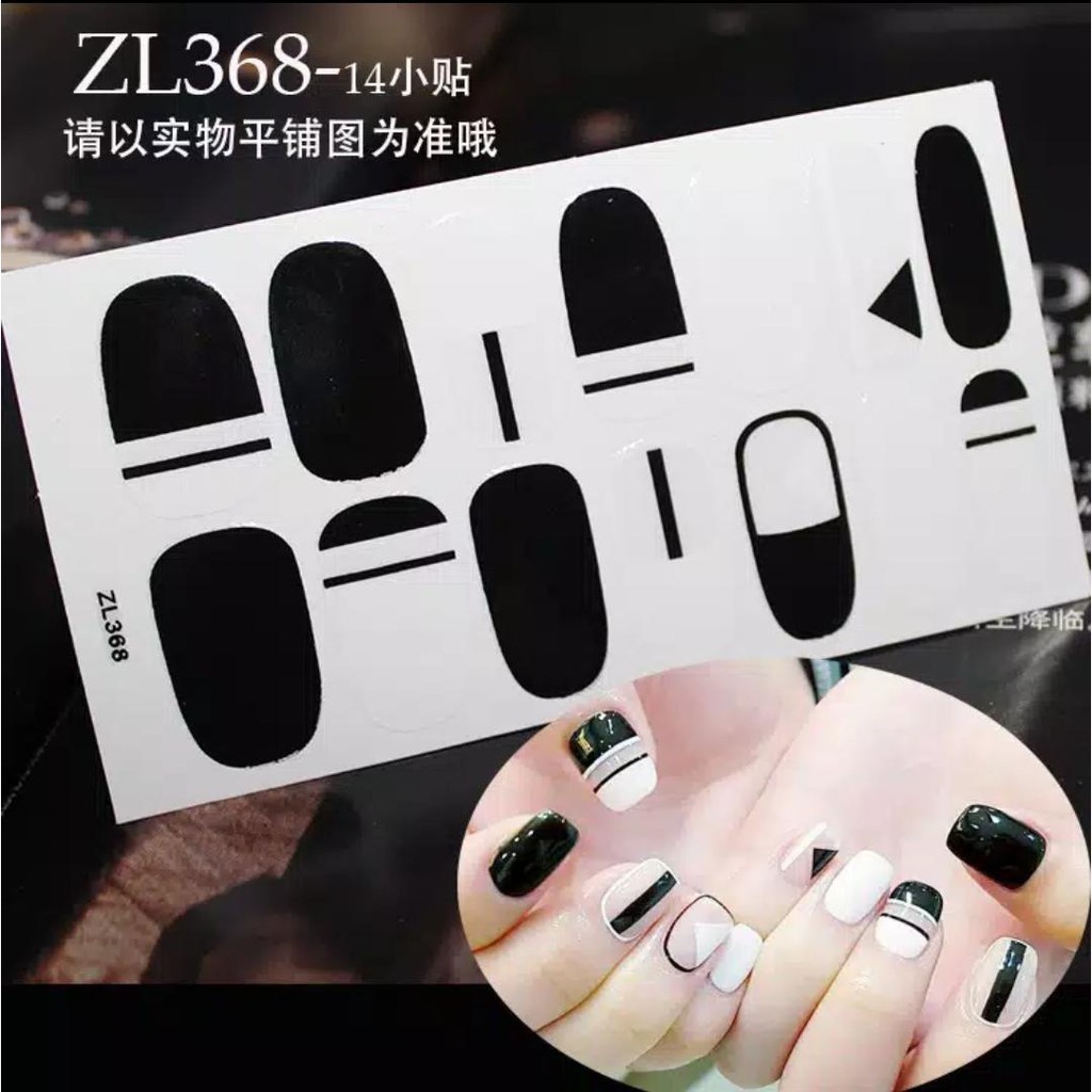 RANDOM 3D Nail sticker Waterproof for Women ( free buffer/kikir)