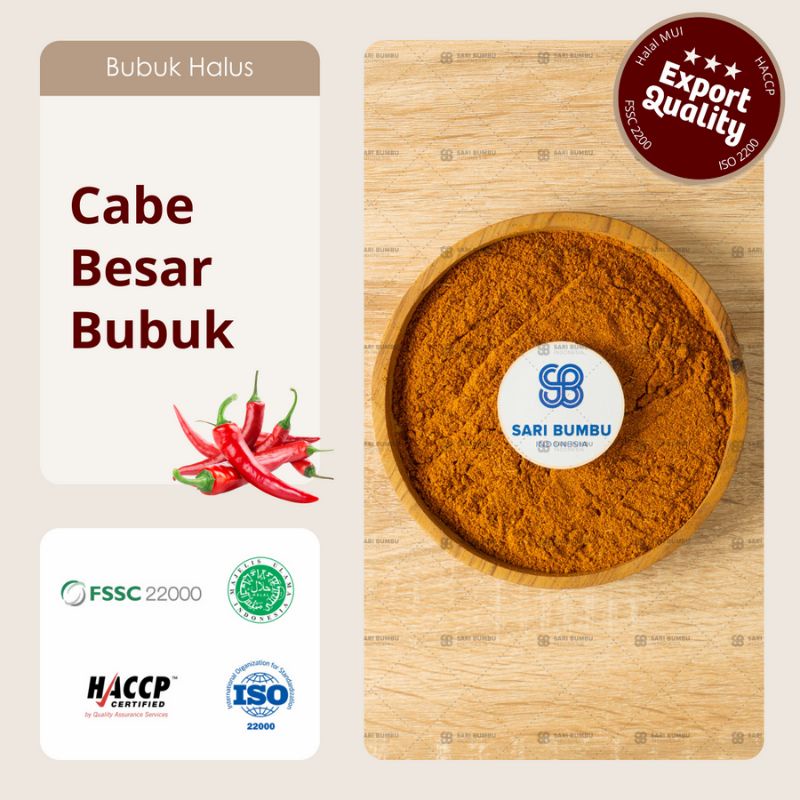 

Cabe Besar Bubuk / Red Chili Powder Export Qualityy