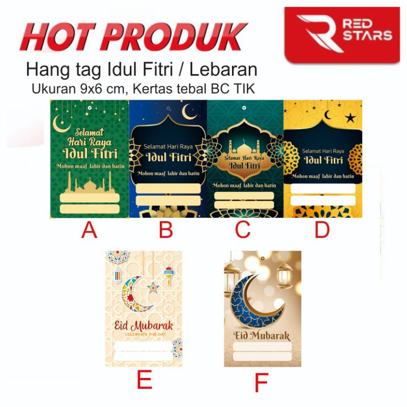 

Hang Tag Idul Fitri / Lebaran 6x9 cm