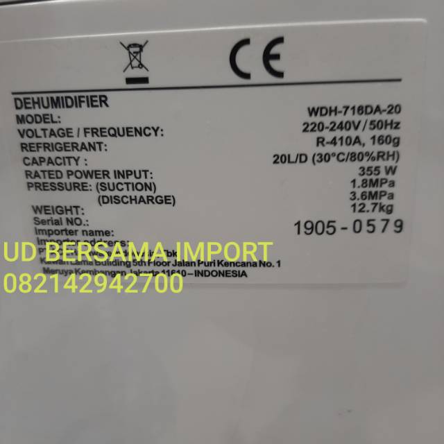 kris dehumidifier 20liter/day alat serap lembab penyerap kelembaban pengatur kelembaban udara