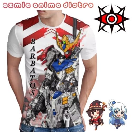 kaos printing anime Gundam Barbatos Evo