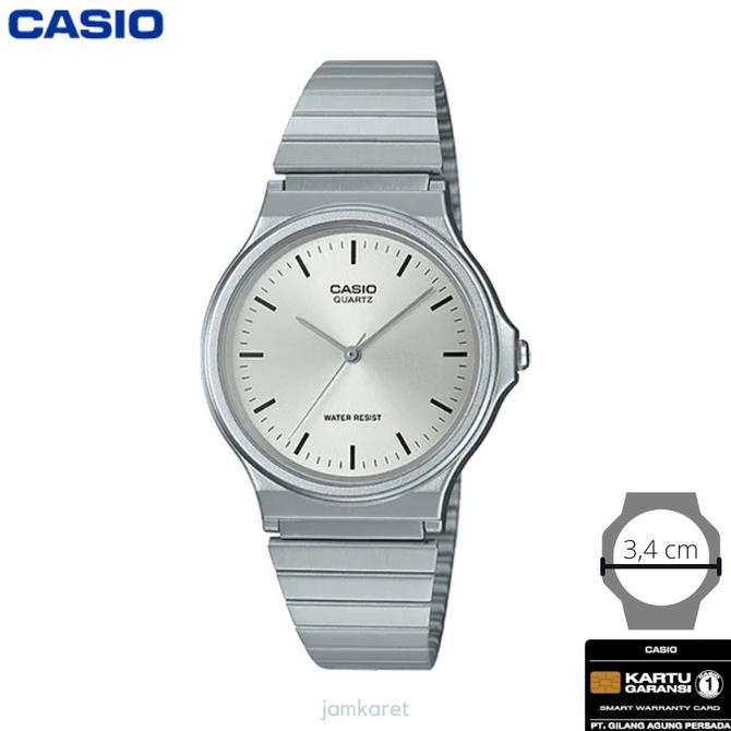 JAM TANGAN WANITA CASIO MQ-24D-7E ORIGINAL - MQ24D SILVER
