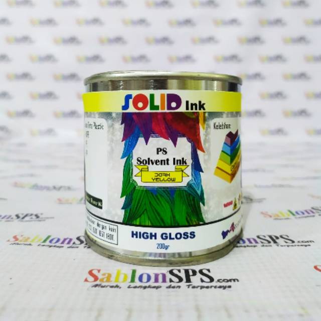 TINTA SABLON PLASTIK 200 GR DARK YELLOW HDPE PE PP BASIS MINYAK SOLVENT BASED