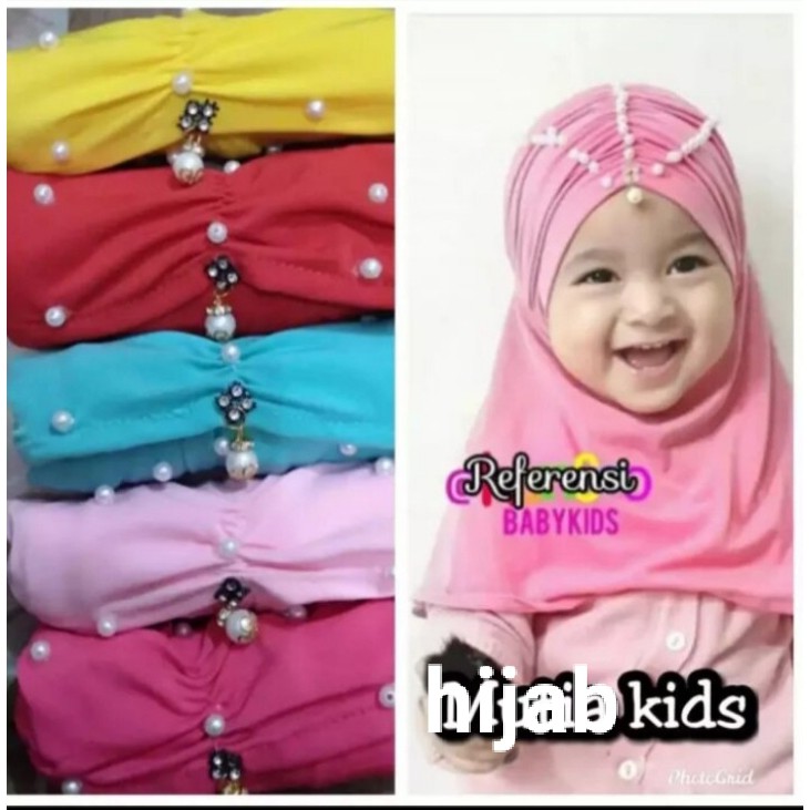 Hijab anak bayi MUTIARA ANTING/kerudung anak perempuan