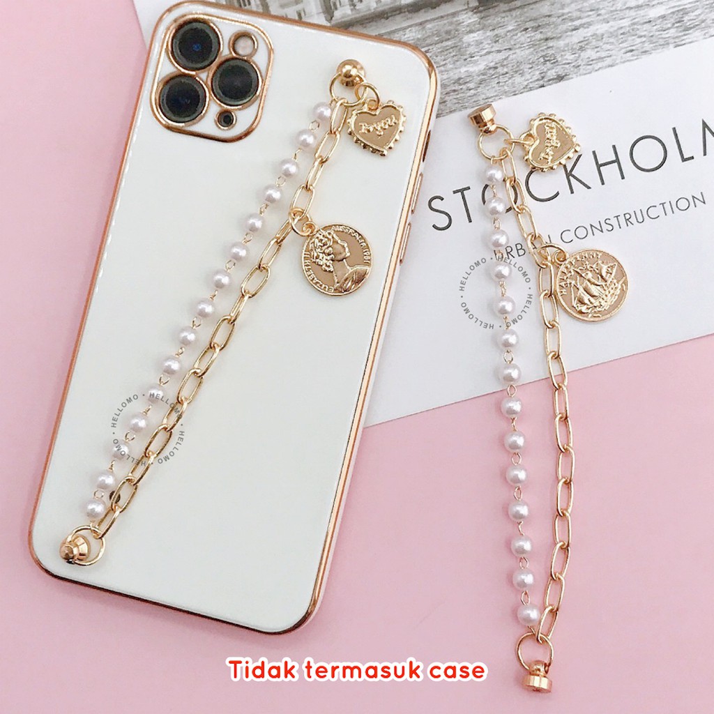 Manik Manik DIY Tali Chain Strap Hp Korean Style Korea Grip Case Chain