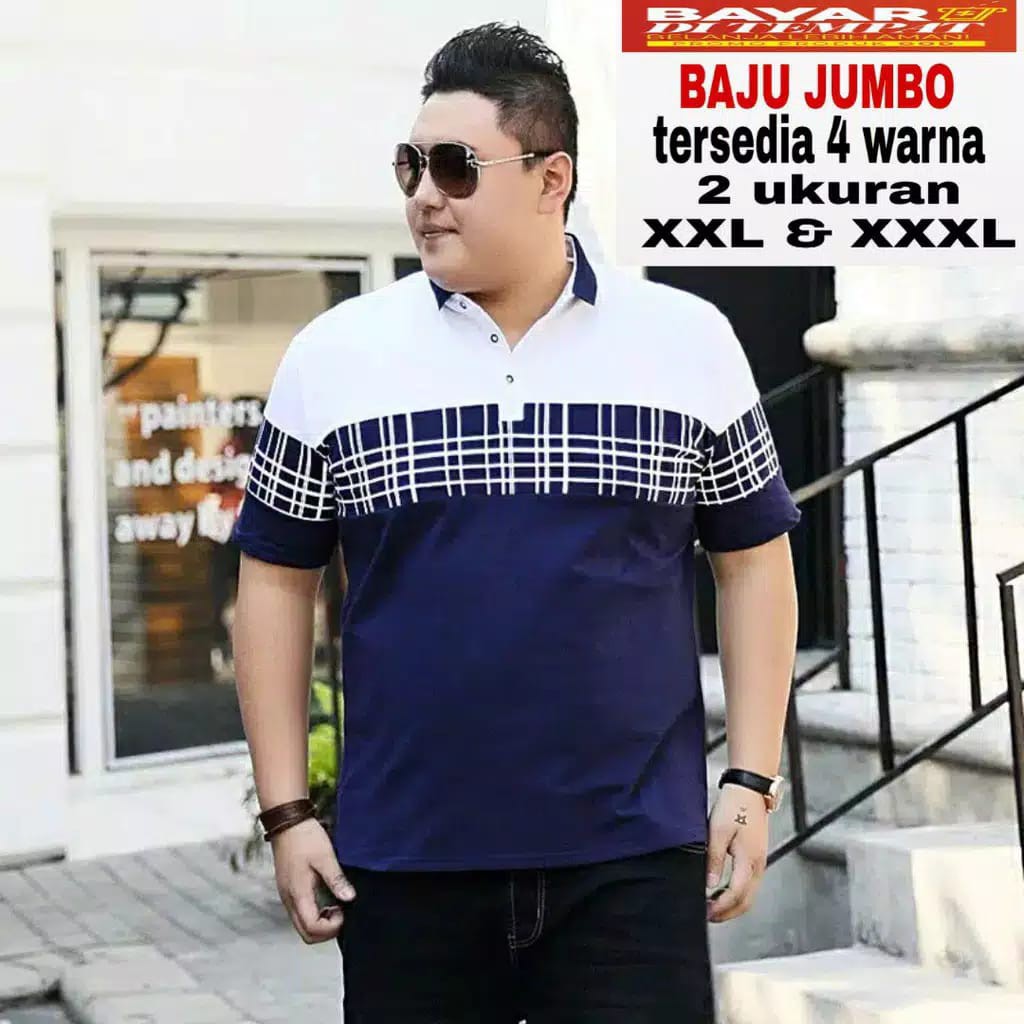 TC87 4WARNA/ANTHONY/KAOS BIGSIZE XXL/3XL/KOAS LENGAN PENDEK JUMBO/KAOS SANTAI