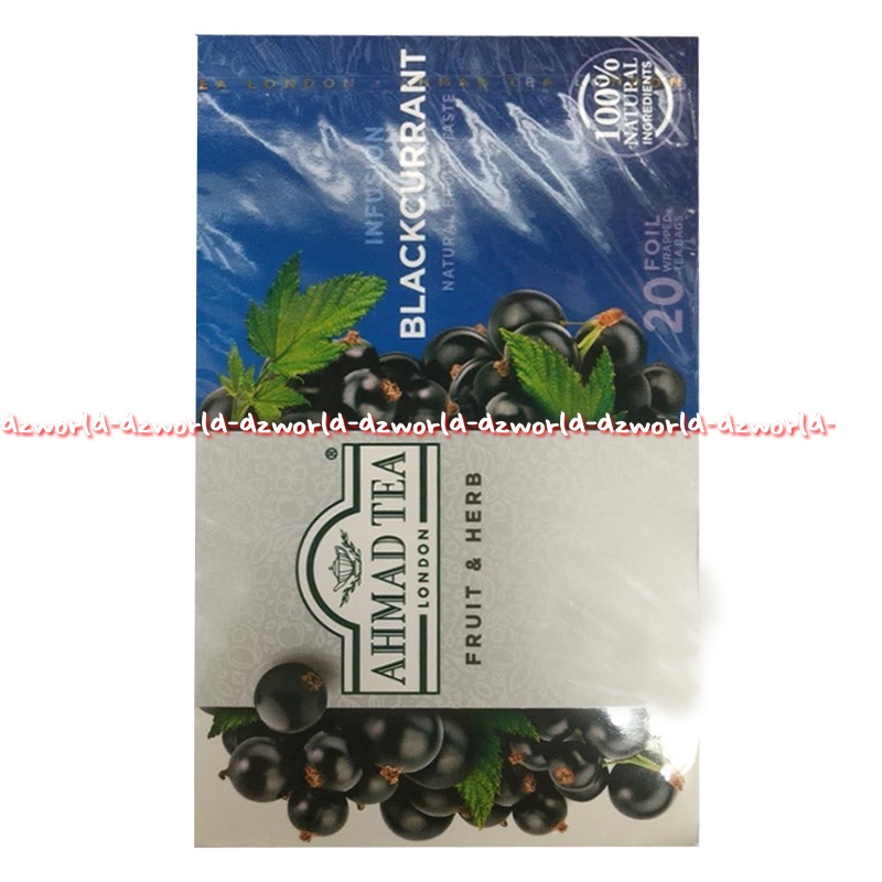 Ahmad Tea Fruit &amp; Herbs Infuision Blackurrant 20foil Teh Rasa Buah Berry Hitam Beri Ahmadtea