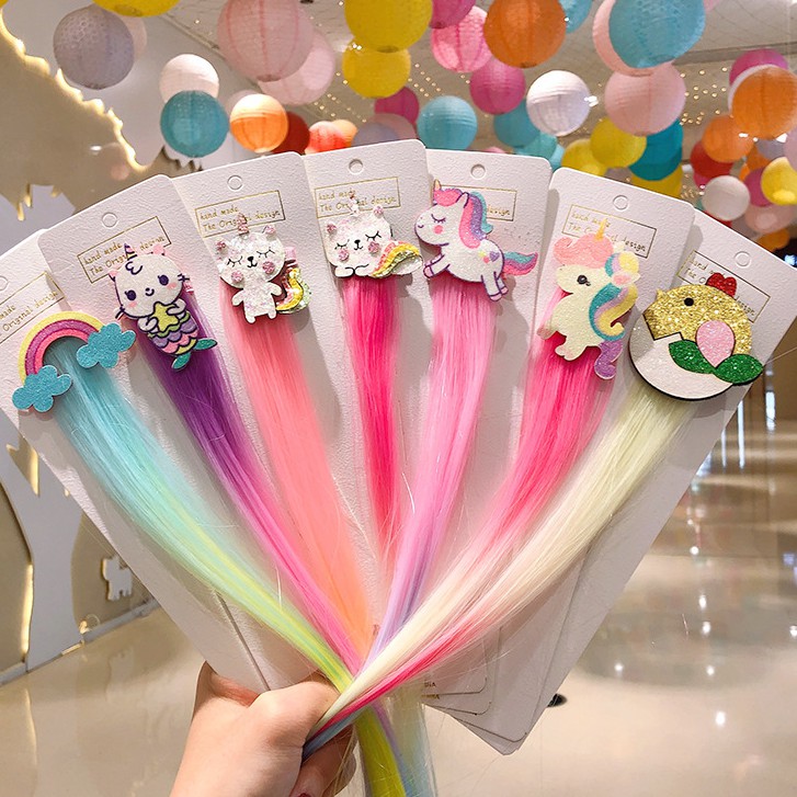 JP9-Jepitan Rambut Anak Palsu Warna Warni