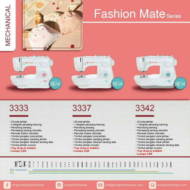 Mesin Singer 3333/ 3337 / 3342 fashion mate