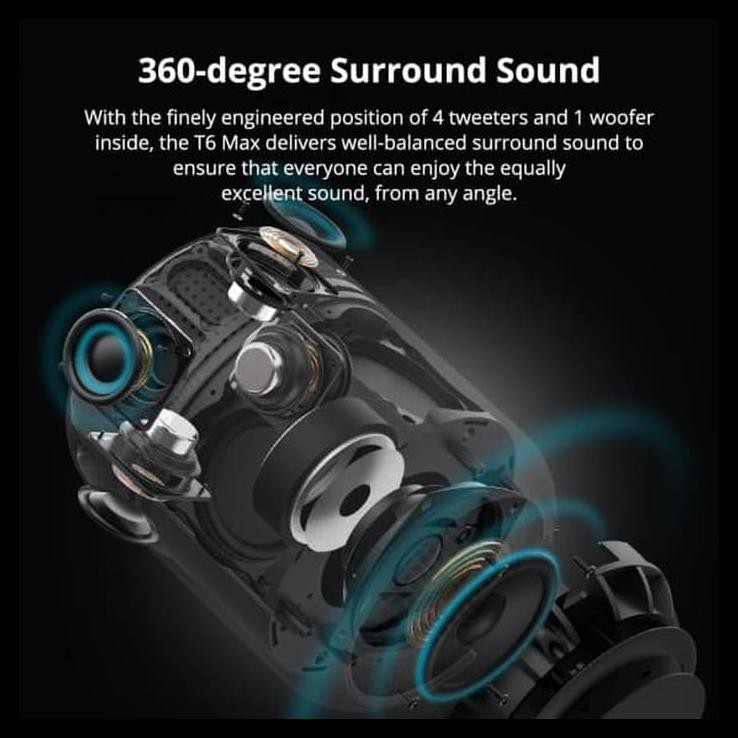 Tronsmart Element T6 Max Hd Portable Bluetooth 0.5 Speakers Original