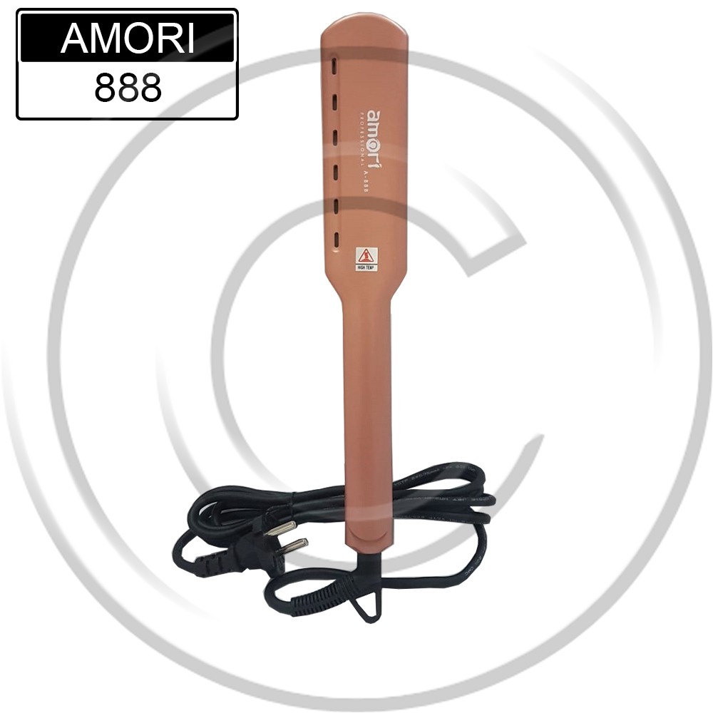 AMORI / AMORI-888 / Catokan Rambut 2in1 Plat Lebar Lurus