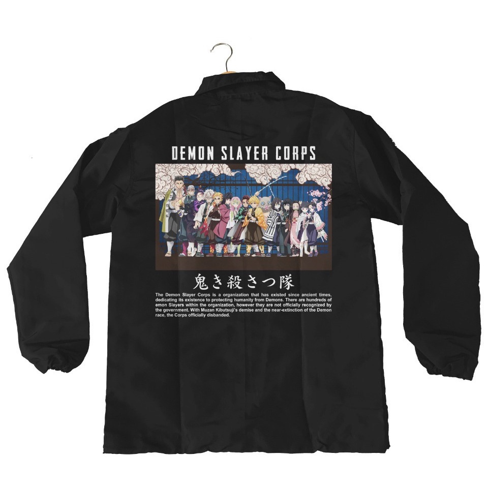 Jaket Coach 9 Pillars Demon Slayer Anime Manga Kimetsu No Yaiba