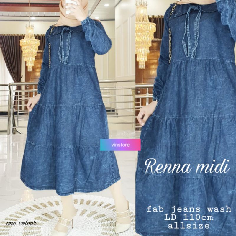 RENNA MIDI GAMIS JEANS