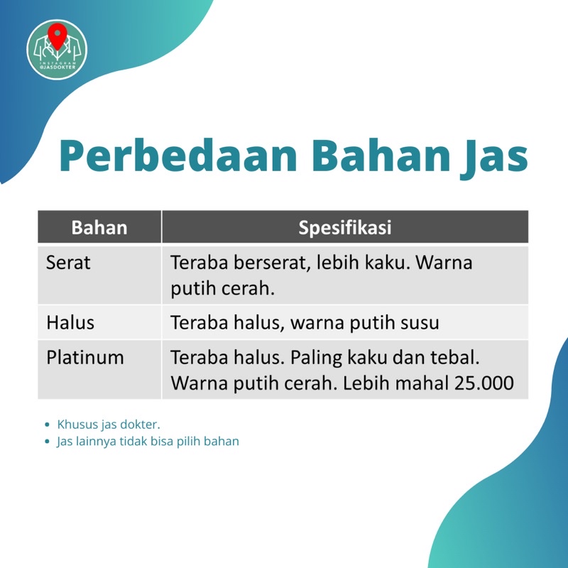 Jas Dokter Wanita Dua Saudara &amp; Jivana bahan Halus dan Serat