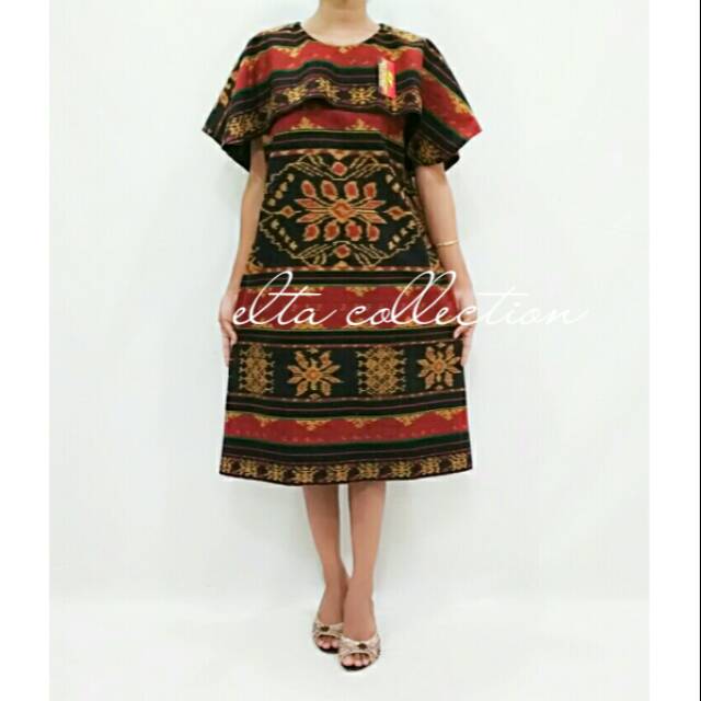 Dress tenun etnik motive khas ntt baju tenun
