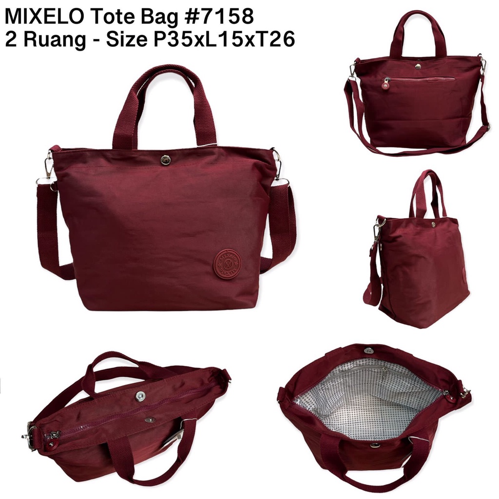 SALE FS TERMURAH Tas Tote Bag Mixelo 7158 Nylon Waterproof / Tote Bag / Tas Tote / Shoulder bag / se
