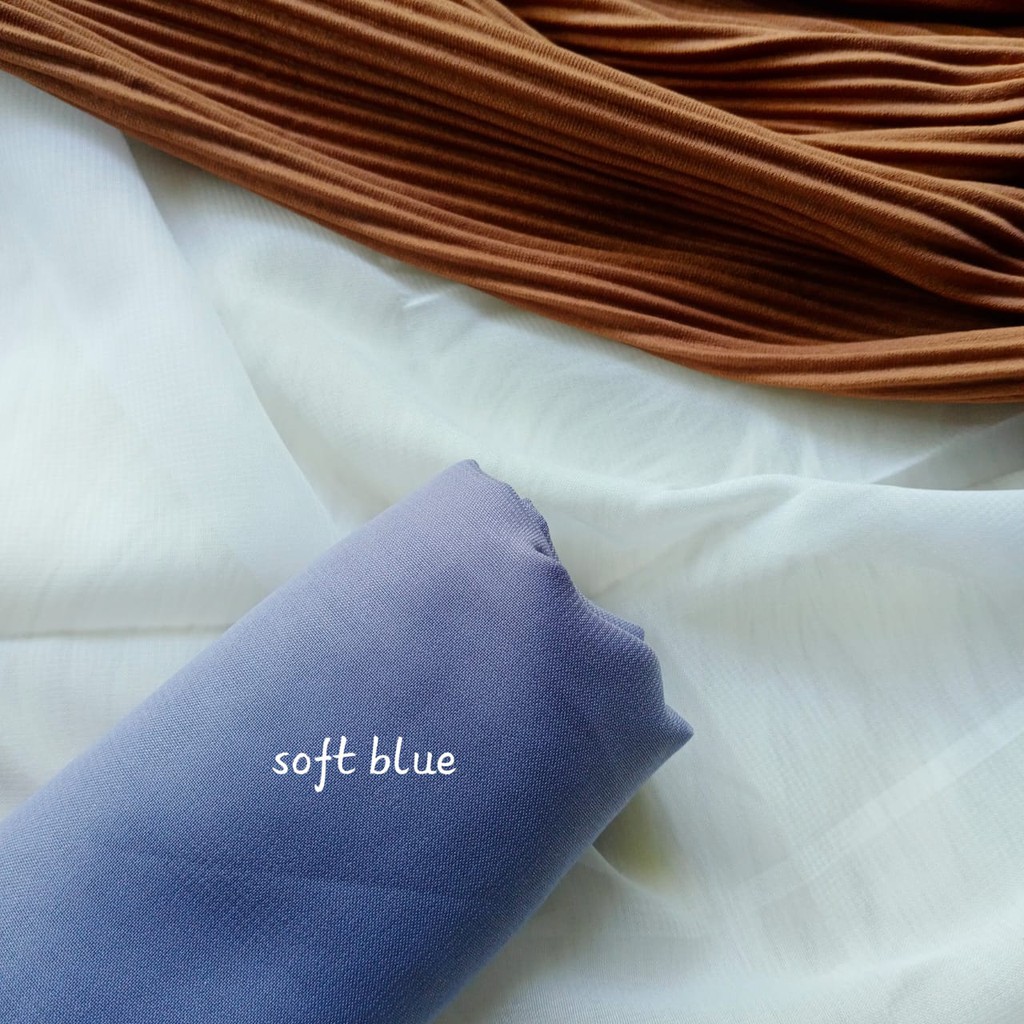 BELLA SQUARE JAHIT TEPI //HIJAB// JILBAB KHIMAR KERUDUNG BERGO SEGIEMPAT-SOFT BLUE