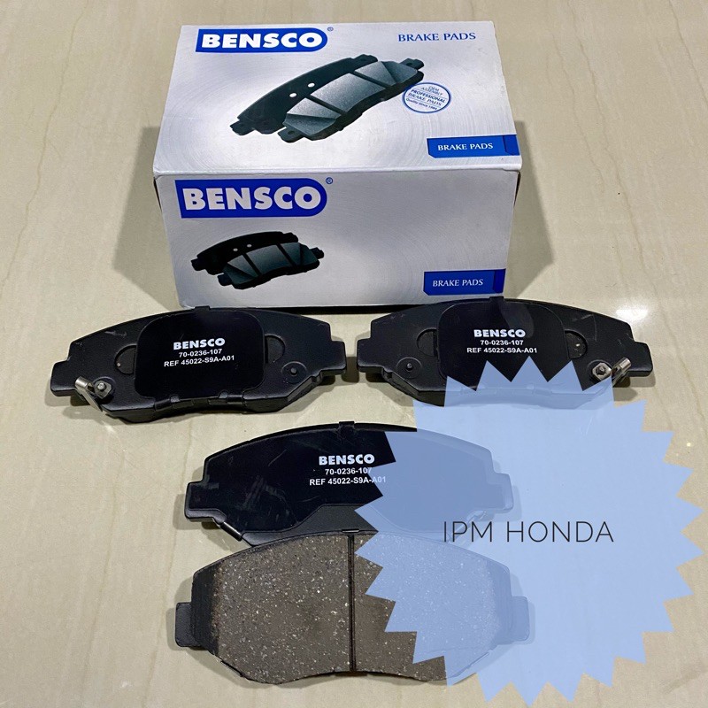 45022 S9A Bensco Brake Pad Kampas Rem Depan Honda CRV GEN 2 RD4 RD5 2002 2003 2004 2005 2006 Civic FC Turbo 2016-2021