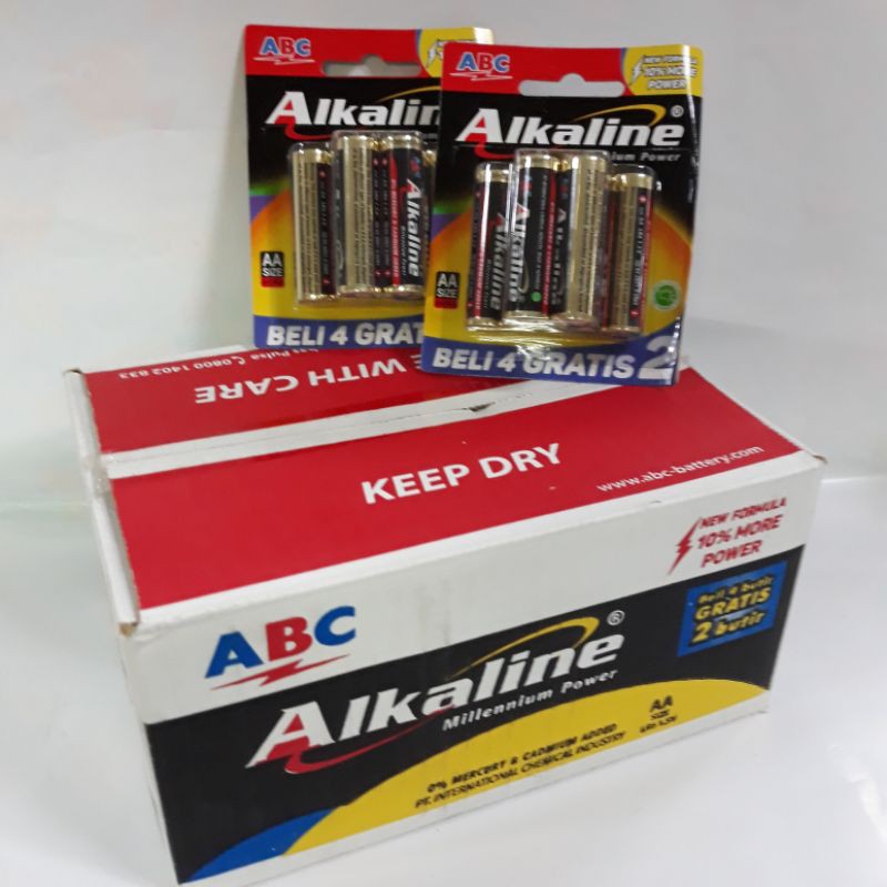 Baterai ABC Alkaline AA isi 6 pcs / Batere ABC Alkaline