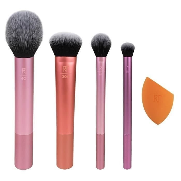 Brush and Beauty Blender Set Alat Kecantikan Everyday Essentials 5in1