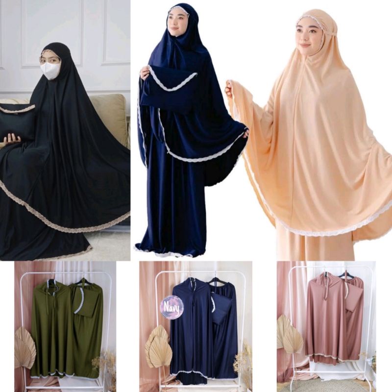 Mukena renda dewasa,mukena ramadhan,mukena tas amplop