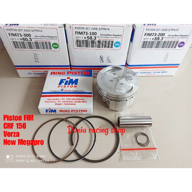 Piston Fim Seher Fim CRF Megapro new Verza 50 100 150 200 250 300 Pin 14 1set Ring seher Pin piston