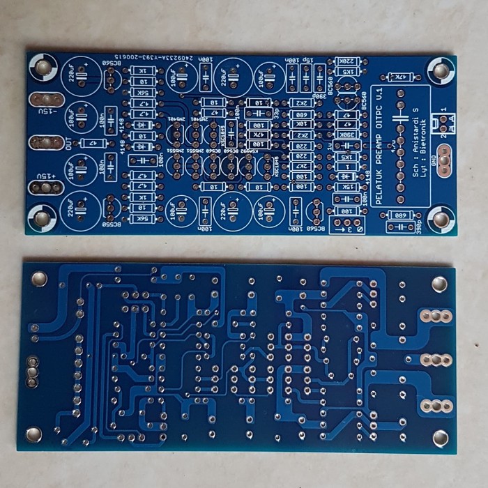 PCB Pelatuk PreAmp Dauble layer
