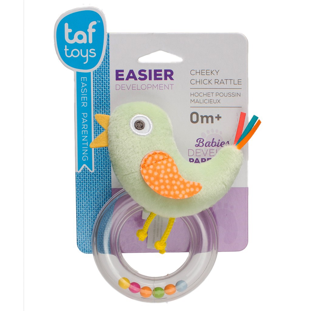 Taf Toys Cheeky Chick - Mini Moon - Cheerful Cloud Rattle - Mainan Rattle Anak Bayi Taftoys