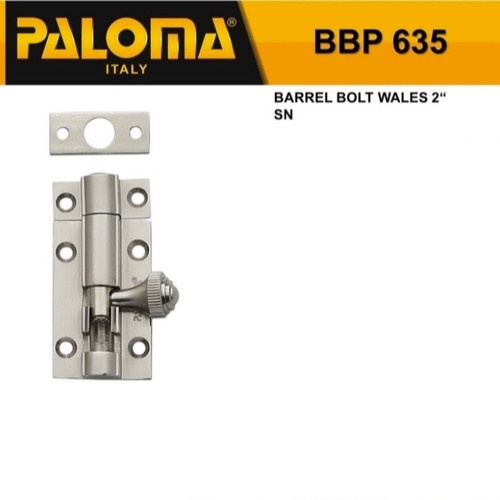 Paloma Barrel Bolt Grendel Slot Kunci Pintu Wales 2&quot; BBP 635 SN