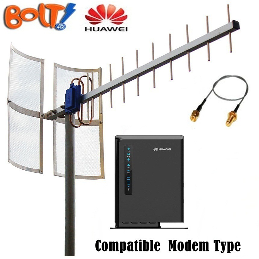 Antena modem Huawei E5172 Penguat Sinyal Yagi Grid TXR 185 Triple Driven Extreme Kabel 25 M
