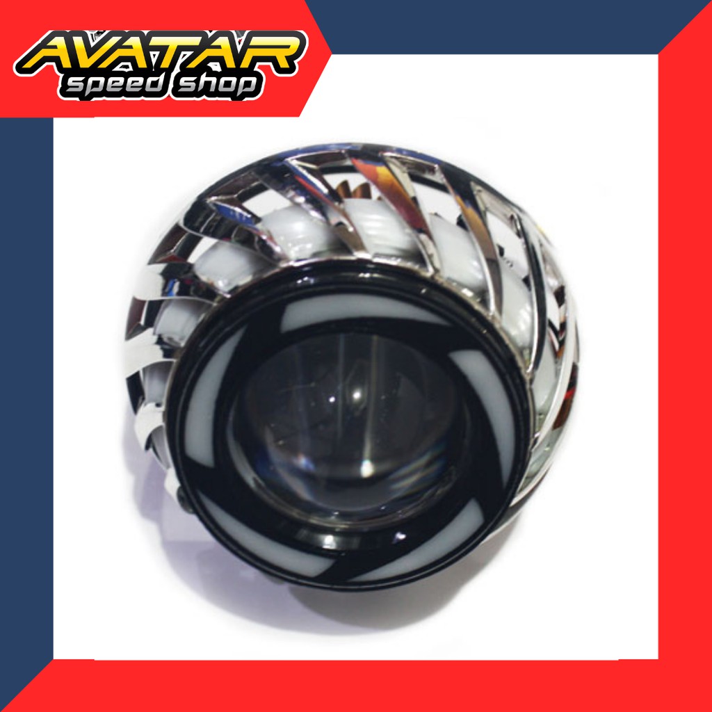 LAMPU MOTOR PROJECT LED FLASH RED RAINBOW RED