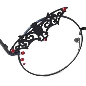 Cosplay Goth Roses Eyeglasses Haloween 8569