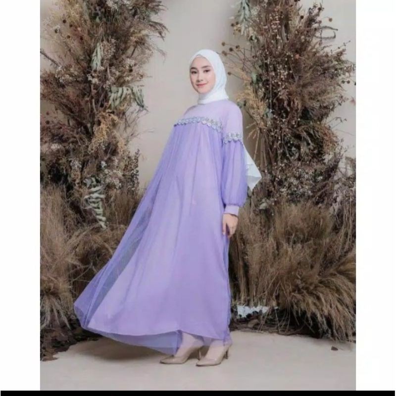 ZOYA MAXY TERBARU - GAMIS PESTA TILLE RENDA