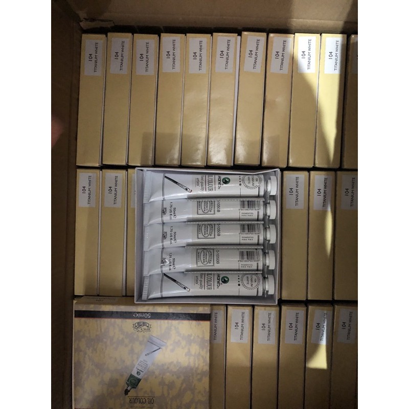 

oil cat minyak maries titanium white 50 ml