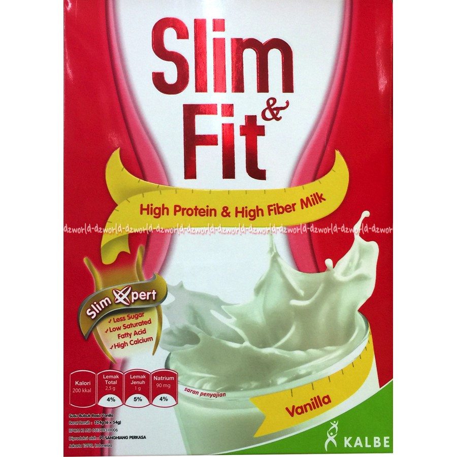 Slim fit Vanilla Kalbe Susu Diet Slime Fit Rasa Vanila French Vanilla 312gr Slim&amp;Fit