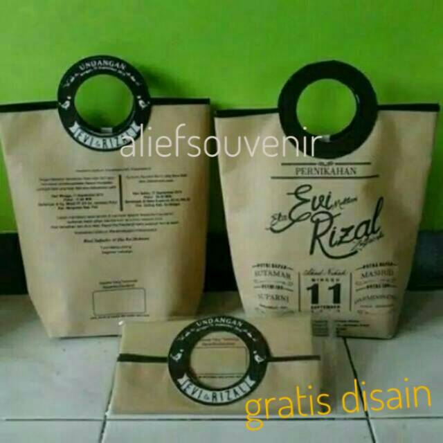 

Goodie bag tas Undangan pernikahan/tas pegangan bulat/tas souvenir/undangan spunbond murah