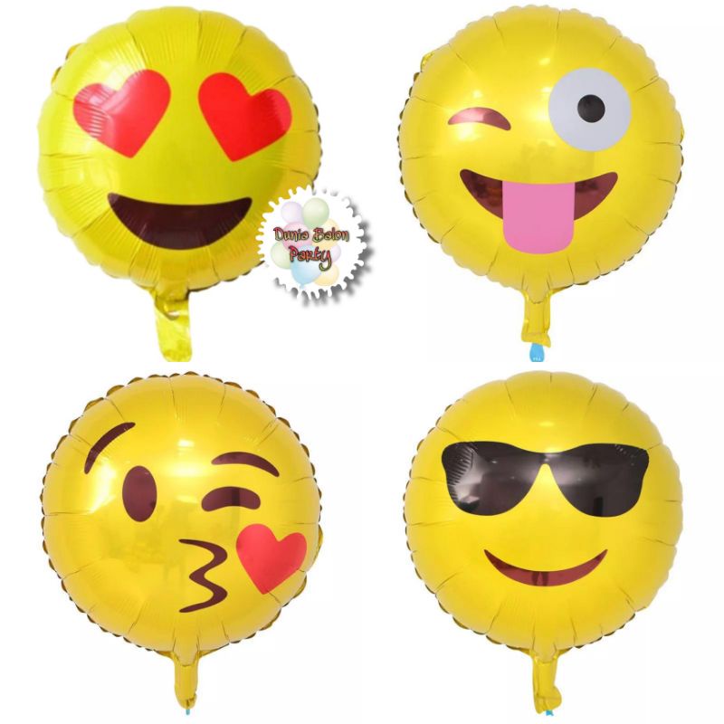 Balon Foil Emoticon / Balon Foil Emoji / Balon Foil Karakter Emoticon