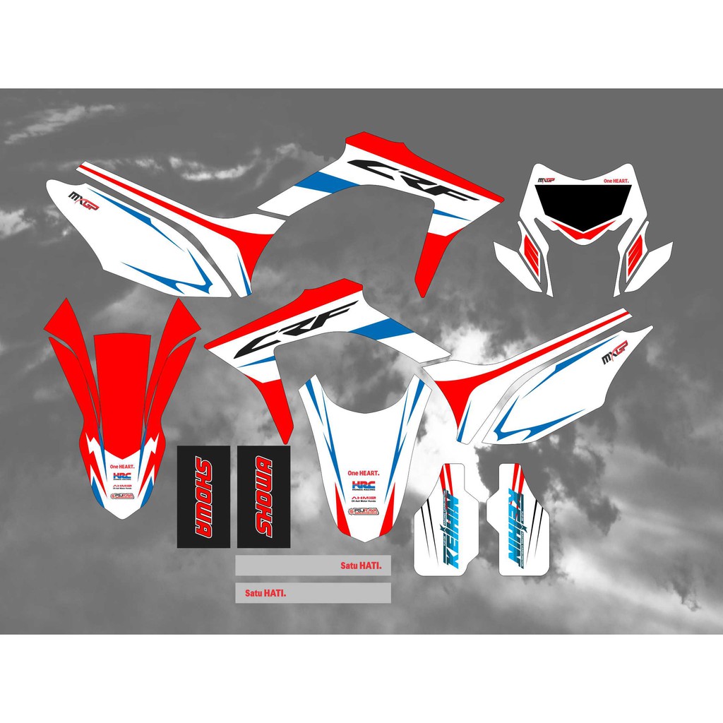 Sticker HONDA CRF 150 L Stiker Body Motor Custom No Motor Trail (21) - Copy