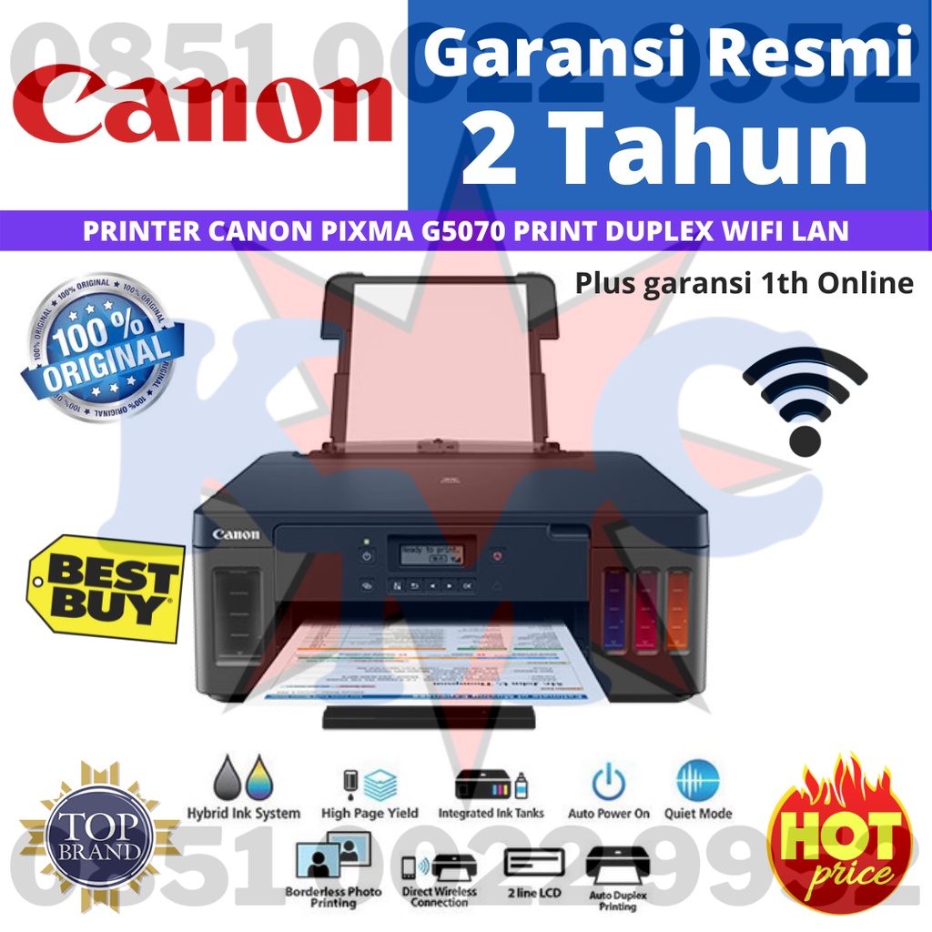 PRINTER CANON PIXMA G5070 G 5070 PRINT DUPLEX WIFI LAN