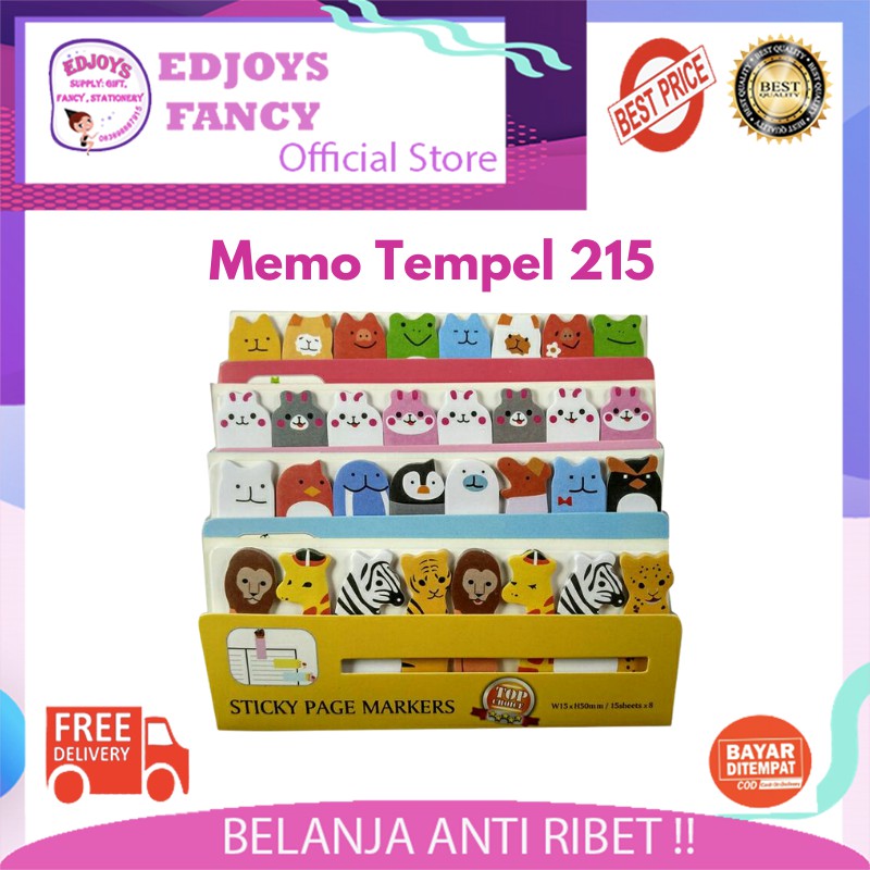 

Catatan tempel / note tempel / memo tempel fancy animal 215