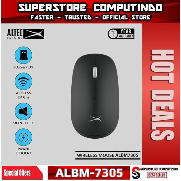 Mouse Wireless Altec Lansing ALBM-7305 Black | Altec ALBM7305 Black