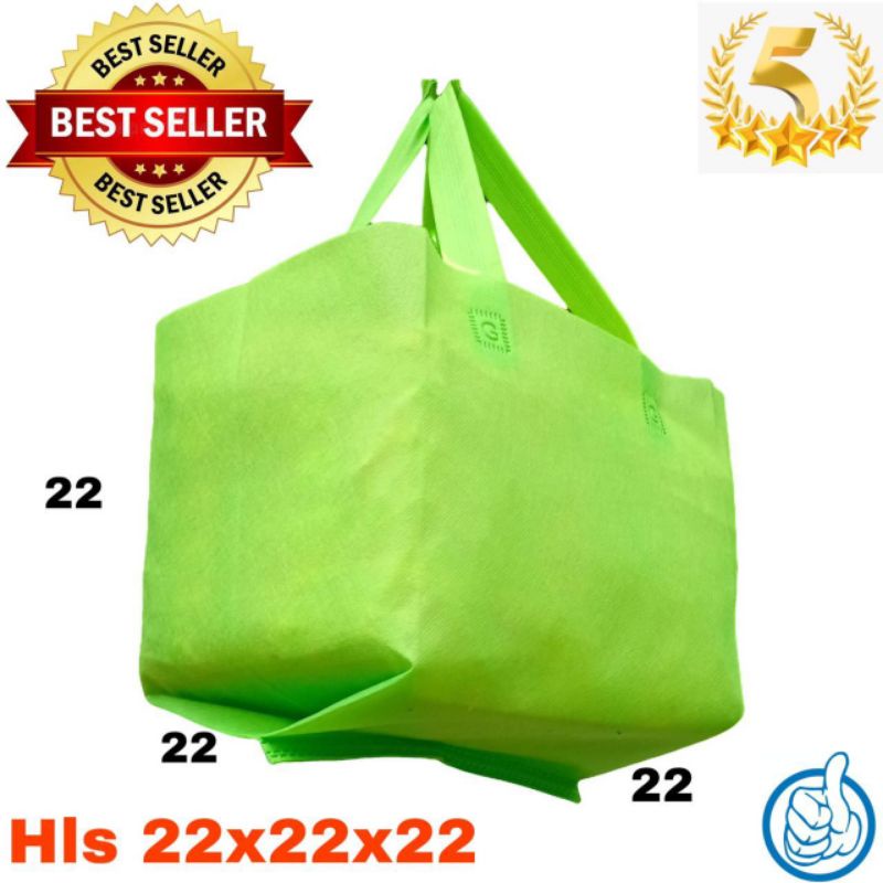 

Tas Kain Dus Nasi 22 22x22x22 HLS Dus Nasi Souvenir Bag Tas Spunbond Food Box Shopping bag
