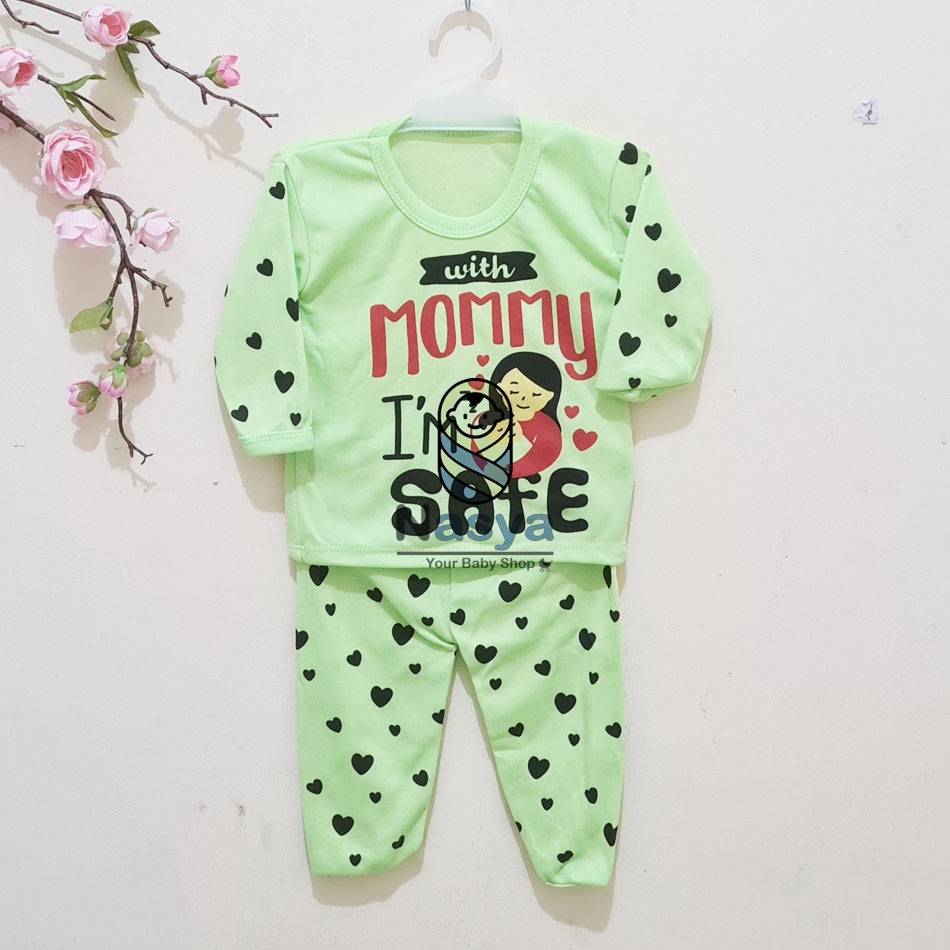 [J-013] Setelan Baju Bayi Panjang/ Pakaian Laki Perempuan Unisex Murah