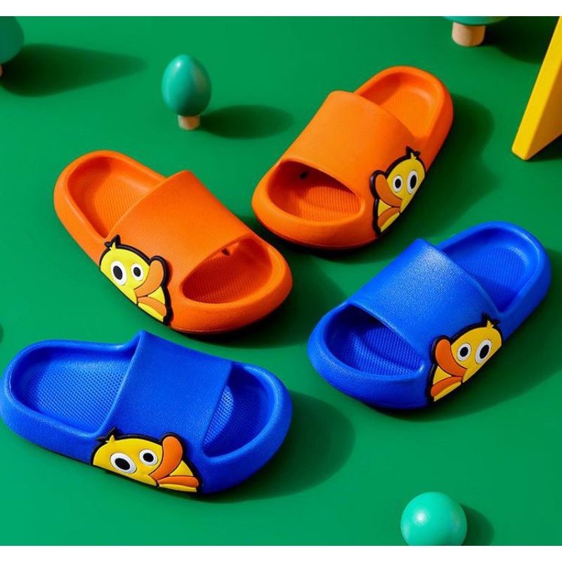 Sandal Slop Karet Anak Karakter Bebek Duck Import RF