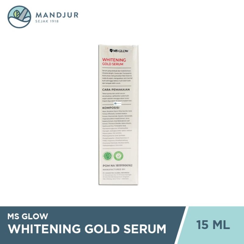 Ms Glow Whitening Gold Serum - Formula Gold Extract untuk Mencerahkan Kulit