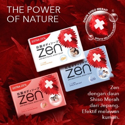 Zen Anti Bacterial Body Soap Shiso & Sandalwod / Sea Salt 80 gr