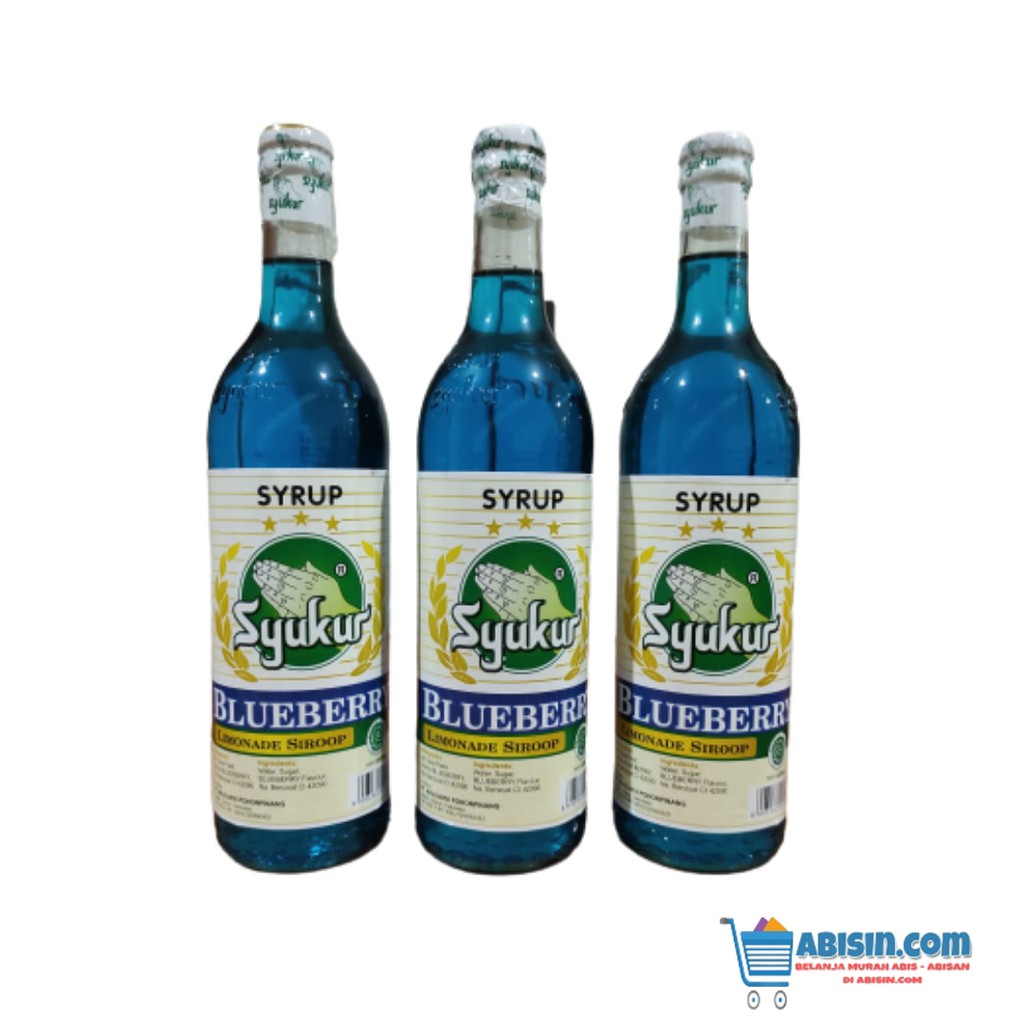 Sirup Syrup Blueberry Syukur 600 ml Limonade Siroop
