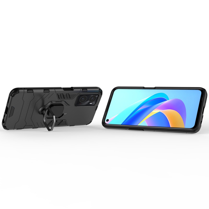 Casing Armor Shockproof + Stand Holder Magnetik Untuk OPPO Realme 9i / 9i