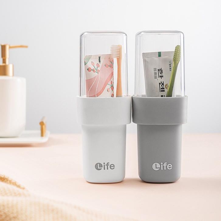        2 in 1 life toothbrush case   mug   wadah sikat gigi   tempat sikat gigi traveling  diskon pr
